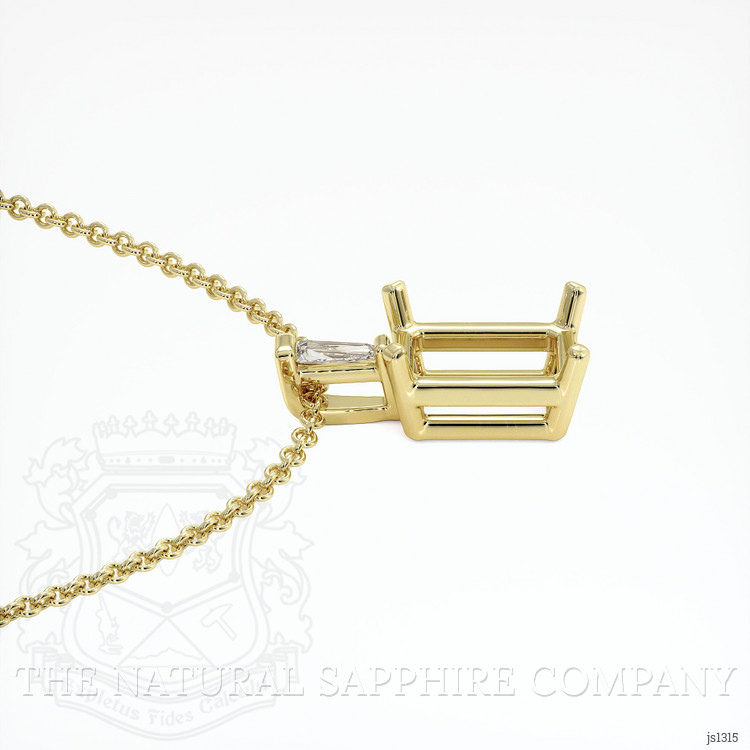 14K Yellow Gold Accent Stones Pendant Setting