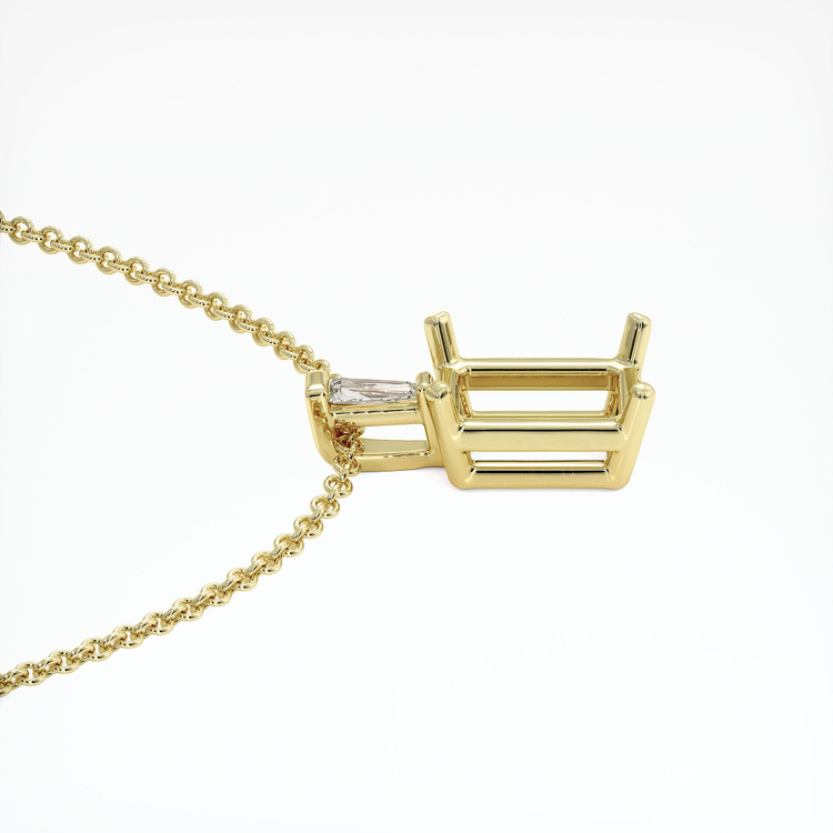 14K Yellow Gold Accent Stones Pendant Setting