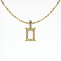 18K Yellow Gold Accent Stones Pendant Setting Video
