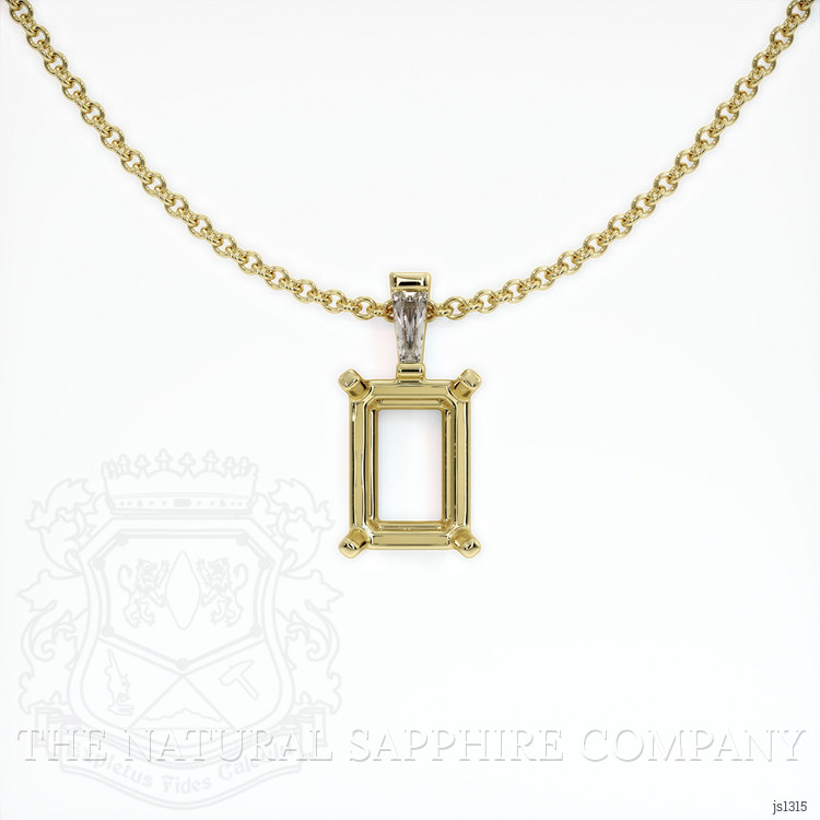 18K Yellow Gold Accent Stones Pendant Setting