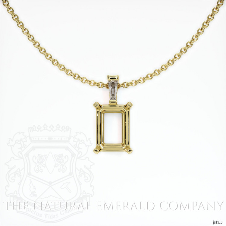 18K Yellow Gold Accent Stones Pendant Setting