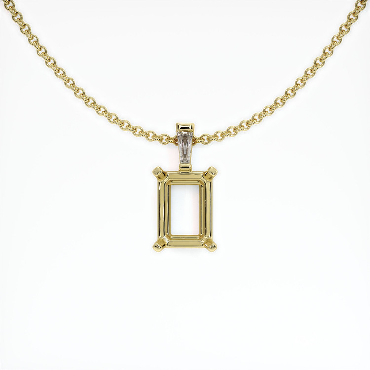 18K Yellow Gold Accent Stones Pendant Setting