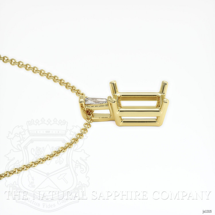 18K Yellow Gold Accent Stones Pendant Setting