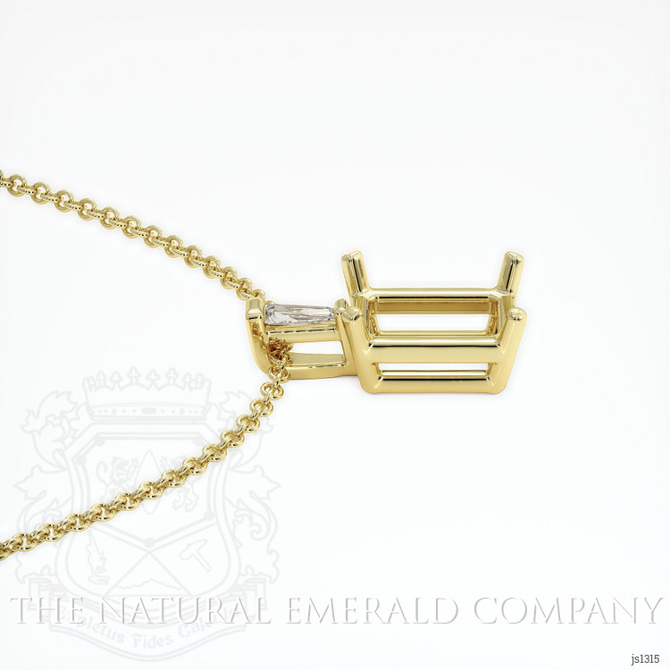 18K Yellow Gold Accent Stones Pendant Setting