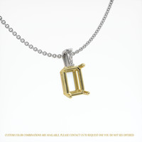 14K Yellow & White Accent Stones Pendant Setting Image