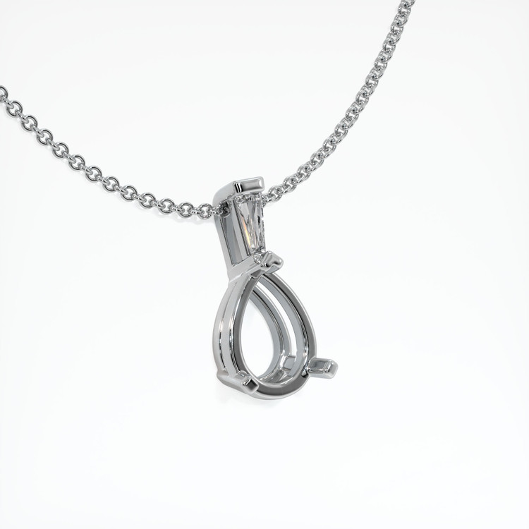 Platinum 950 Accent Stones Pendant Setting