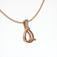 14K Rose Gold Accent Stones Pendant Setting Image