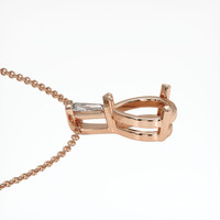 14K Rose Gold Accent Stones Pendant Setting Image