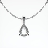 14K White Gold Accent Stones Pendant Setting Video