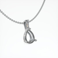 14K White Gold Accent Stones Pendant Setting Image