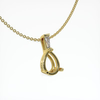 10K Yellow Gold Accent Stones Pendant Setting Image