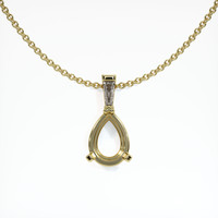 18K Yellow Gold Accent Stones Pendant Setting Video
