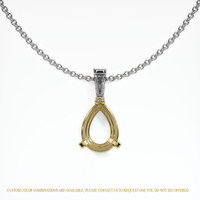 14K Yellow & White Accent Stones Pendant Setting Video