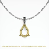 18K Yellow & White Accent Stones Pendant Setting Video