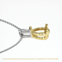 18K Yellow & White Accent Stones Pendant Setting Image