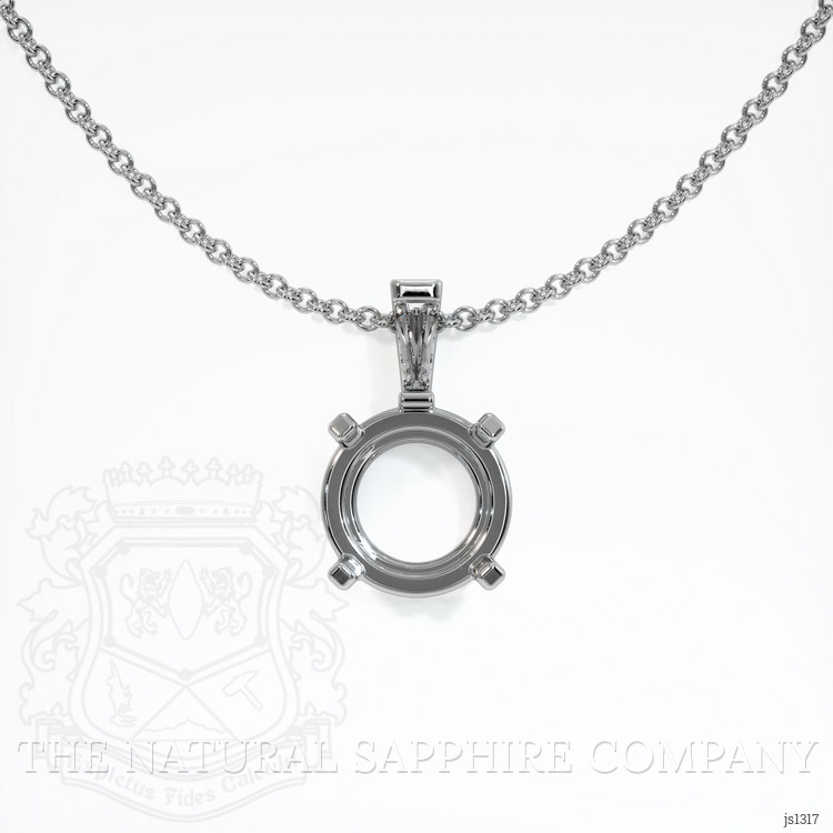 Platinum 950 Accent Stones Pendant Setting