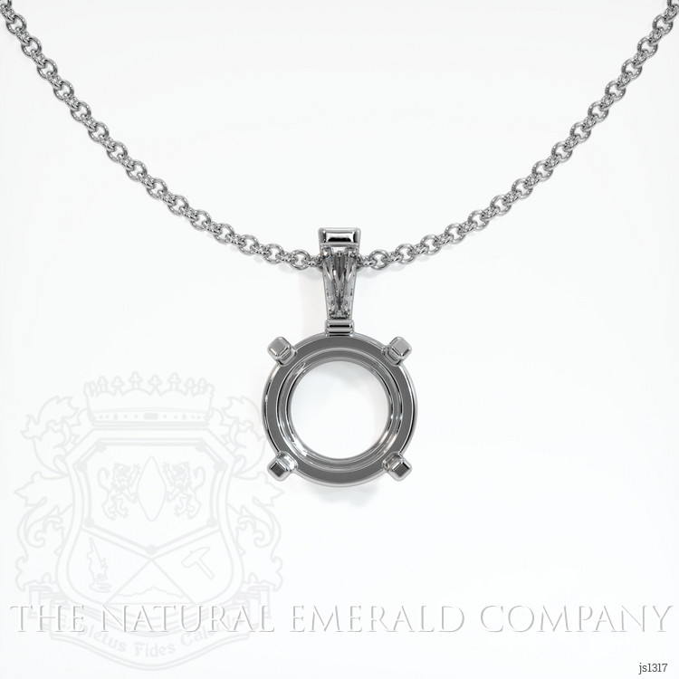 Platinum 950 Accent Stones Pendant Setting