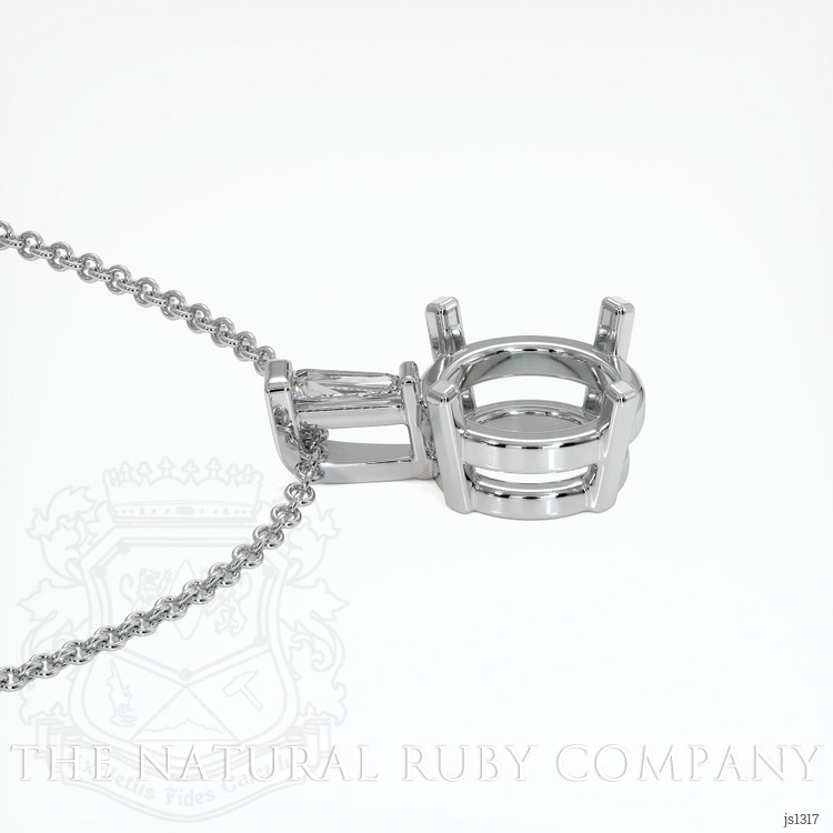 Platinum 950 Accent Stones Pendant Setting