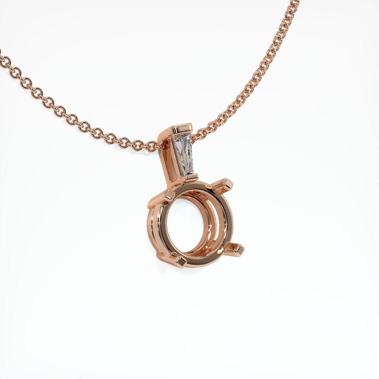 14K Rose Gold Accent Stones Pendant Setting