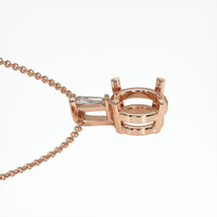 14K Rose Gold Accent Stones Pendant Setting Image