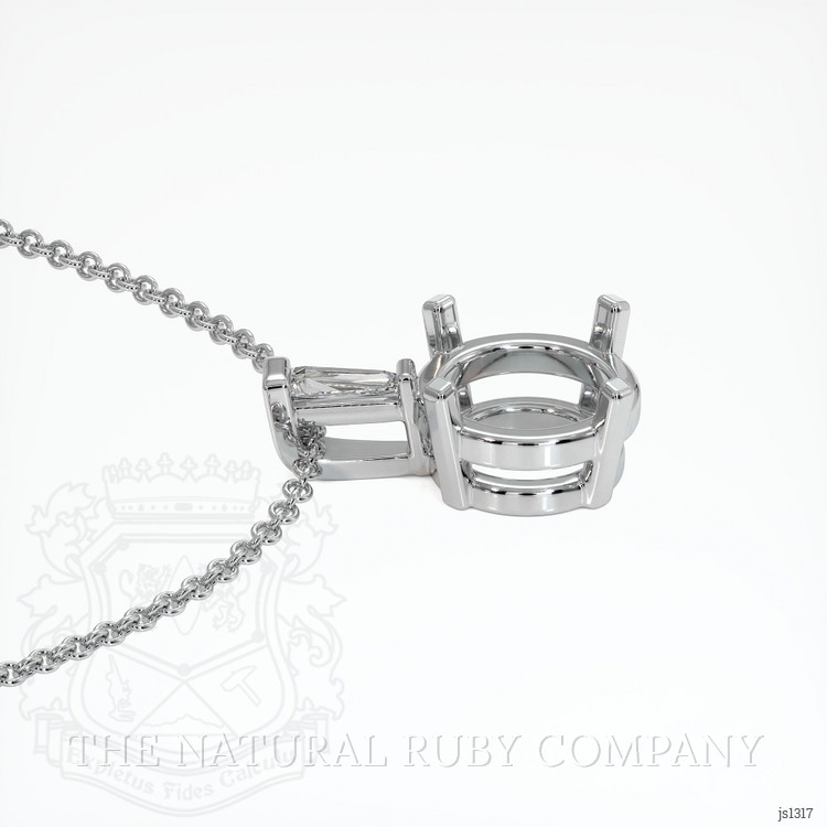 Silver Accent Stones Pendant Setting