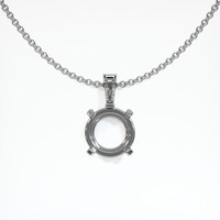 18K White Gold Accent Stones Pendant Setting Video