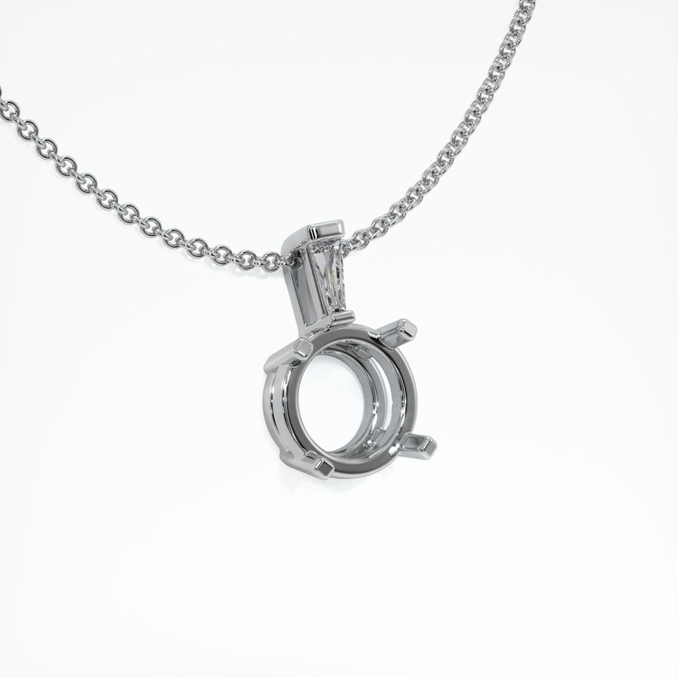 18K White Gold Accent Stones Pendant Setting