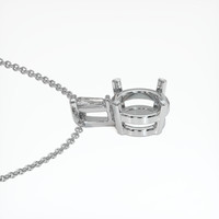 18K White Gold Accent Stones Pendant Setting Image