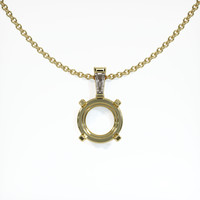 14K Yellow Gold Accent Stones Pendant Setting Video