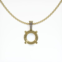 18K Yellow Gold Accent Stones Pendant Setting Video