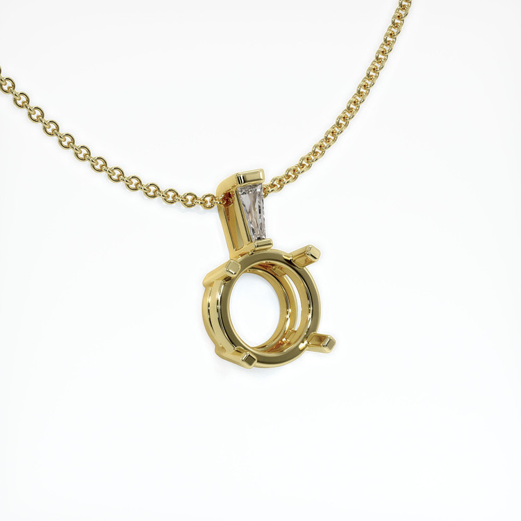 18K Yellow Gold Accent Stones Pendant Setting