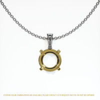 14K Yellow & White Accent Stones Pendant Setting Video