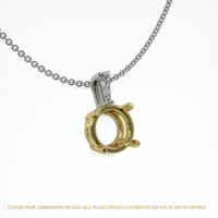 14K Yellow & White Accent Stones Pendant Setting Image