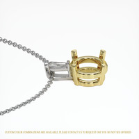 14K Yellow & White Accent Stones Pendant Setting Image