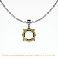 18K Yellow & White Accent Stones Pendant Setting Video