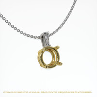 18K Yellow & White Accent Stones Pendant Setting Image