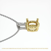18K Yellow & White Accent Stones Pendant Setting Image