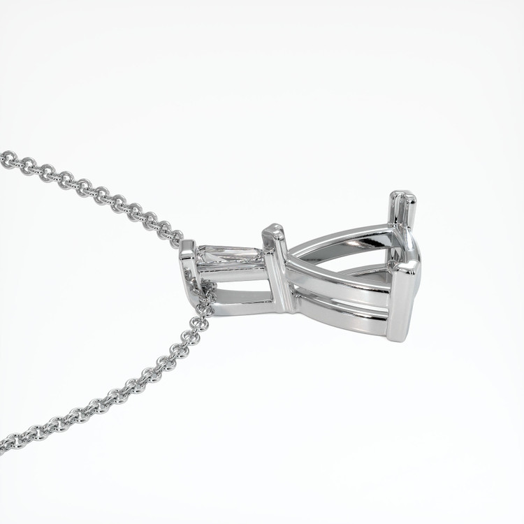 Platinum 950 Accent Stones Pendant Setting