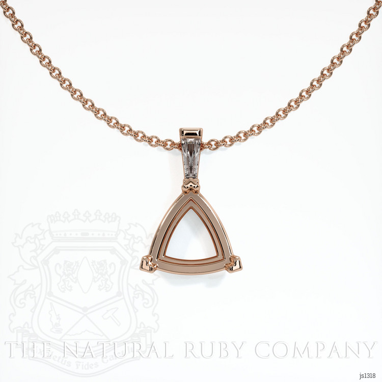 14K Rose Gold Accent Stones Pendant Setting