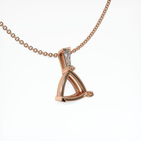 14K Rose Gold Accent Stones Pendant Setting Image