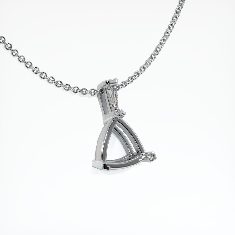 10K White Gold Accent Stones Pendant Setting