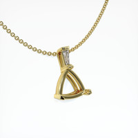 10K Yellow Gold Accent Stones Pendant Setting Image