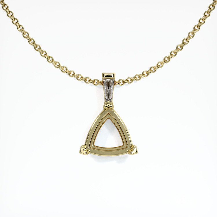 14K Yellow Gold Accent Stones Pendant Setting