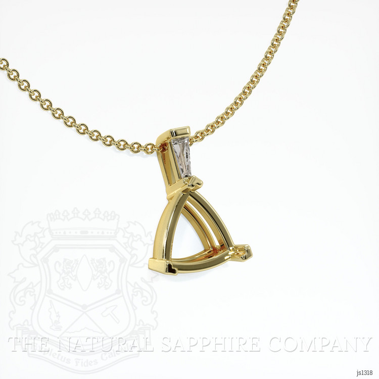 14K Yellow Gold Accent Stones Pendant Setting