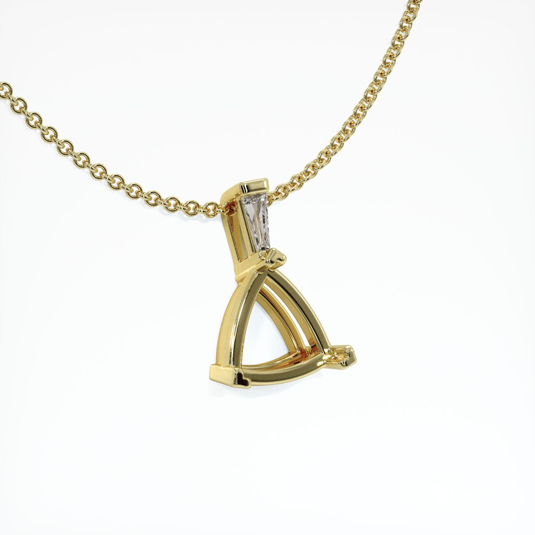 14K Yellow Gold Accent Stones Pendant Setting