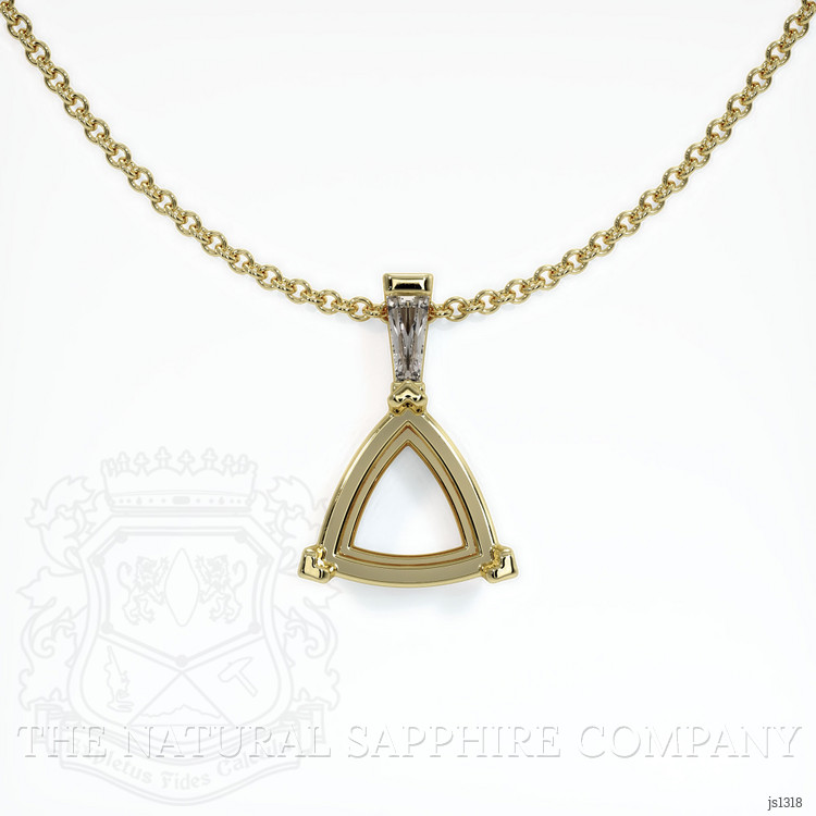 18K Yellow Gold Accent Stones Pendant Setting