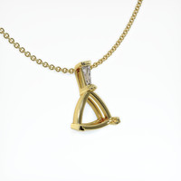 18K Yellow Gold Accent Stones Pendant Setting Image