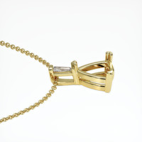 18K Yellow Gold Accent Stones Pendant Setting Image