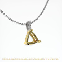 14K Yellow & White Accent Stones Pendant Setting Image