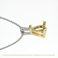 14K Yellow & White Accent Stones Pendant Setting Image